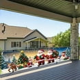 thumbnail image 6 of 1 piece Merry Christmas fence banner decoration, suitable for lawn, wall, garden, seasonal garden display, 6 of 7