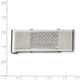thumbnail image 2 of Stainless Steel Grey Carbon Fiber Money Clip - Measures 49x19mm Wide, 2 of 3