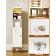 thumbnail image 3 of Bathroom Storage Cabinet, Small Corner Floor Cabinet with Door and Shelves, Adjustable Shelf,White, 3 of 8
