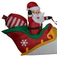 Holiday Time Inflatable 11 ft Christmas Santa with Flying Reindeer