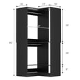thumbnail image 4 of Homieasy Corner Closet System, 31" Modular Corner Closet Organizer System with 2 Hanging Rods and Shelves for Walk-in Closet, Bedroom, Black, 4 of 8