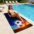 thumbnail image 6 of Partheme 55x28 in Beach Towel , Soccer Quick Dry Sand Beach Towel for Boys Personalized Beach Towel Pool Camping Travel Towel Soft Beach Blanket Bath Shower Towel , E, 6 of 6