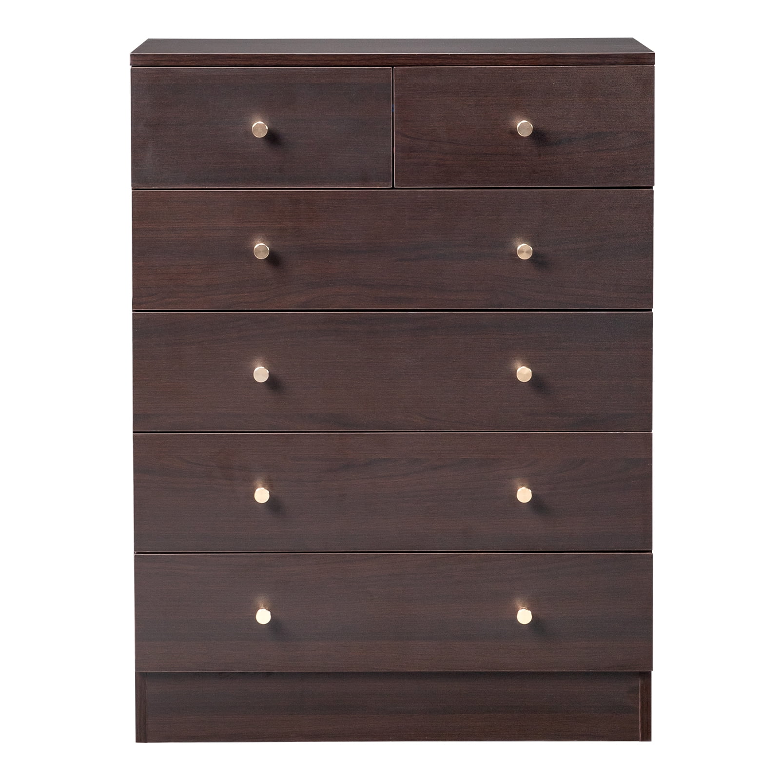 Ktaxon 6 Drawers Dresser Chests for Bedroom, Wood Chset of Drawers,Dressers Organizer for Bedroom, Living Room,Hallway, Brown