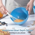 thumbnail image 5 of LUXEAR Large Mixing Bowls with Lids Set, 14 Pieces Heightened Bowl Depth Design Plastic Nesting Mixing Bowls Set includes 6 Bowls, 6 Lids and 2 Cooking Spoons, Refrigerator Microwave Dishwasher Safe, 5 of 8