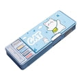 thumbnail image 1 of Caja de lápices de dibujos animados, caja de almacenamiento multifuncional de gran capacidad, bolsa de papelería contenedor para suministros escolares gato de capas Soledad estuche, 1 of 6