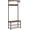 Rustic Brown, variant on Coat Rack and Storage Bench, Hall Tree with 9 Hooks, Steel Frame