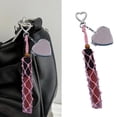 thumbnail image 2 of YIEMEEN Stylish Crochet Keychain Handmade Waxed Cord Pendant Bag Charm, 2 of 8
