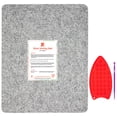 thumbnail image 5 of 17" x 13.5" Wool Pressing Mat Easy Press Great for Quilting, Ironing & Sewing.1/2" Thick. with Silicone Iron Rest and purple thang, 5 of 9