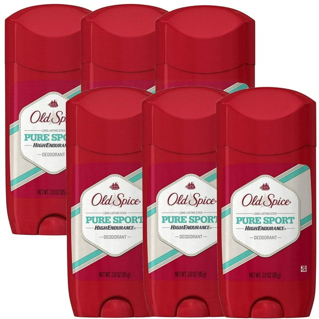 Desodorante Old Spice High Endurance Pure Sport de 85 g x 6 unidades
