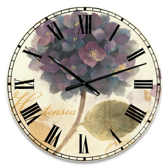 Designart Oversized Multicolor Analog Round Farmhouse Modern Wall Clocks, CLM30632-C23