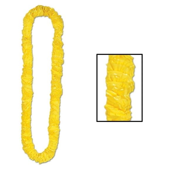 Beistle Yellow Soft-Twist Poly Leis (Case of 72)