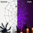 thumbnail image 5 of LINLIN Halloween Spider Web Lights,60cm Diameter 60LED Net Lights Battery Operated Black Spider Window Lights for Home Party Yard Bar Haunted House Halloween Decor, 5 of 8