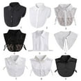 thumbnail image 3 of Women Cotton Classic Chiffon Clothes Accessories Lapel Shirt Fake Collar Blouse False Collar 4, 3 of 8