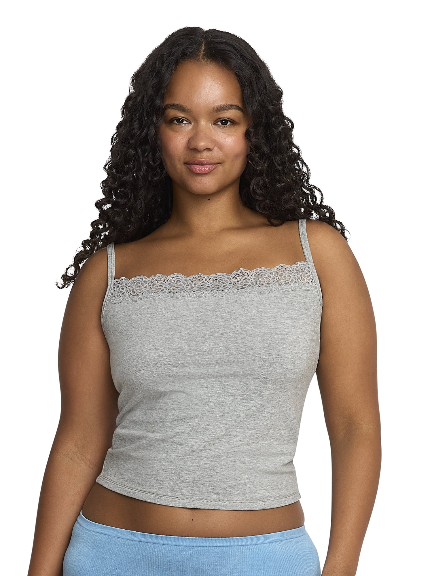 Mills by Millie Bobby Brown Women's Lacy Cotton Camisole, Sizes XS-XXXL