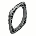 thumbnail image 3 of 925 Sterling Silver Black Plate Square Stackable Ring, 3 of 7