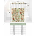 thumbnail image 6 of No Hook Shower Curtain with Snap in Liner, Christmas Vintage Envelope Stamp Green Texture Hotel Shower Curtains for Bathroom, Washable Shower Curtain Liner Set with Mesh Top Window, 60"x72", 6 of 6