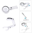 thumbnail image 3 of 5X Magnifying Glasses With Light - Handheld Magnifying Glass, Desktop Magnifying Glasses With 8 Led For Seniors Reading, Hobby, Crafts, Computer Repair And Jewelry Magnifying Glass Black, 3 of 8