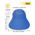 thumbnail image 3 of Delayuji Womens Visor hat Wide Brim Foldable Packable Adjustable Summer UV Protection Lightweight Breathable Fishing Hat Safari Hat Portable Outdoor Hat, 3 of 4
