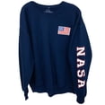 thumbnail image 5 of NASA Flag Logo Men's Crew Neck Sweatshirt Navy Blue (XL), 5 of 5