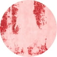 thumbnail image 1 of Ahgly Company Machine Washable Indoor Round Abstract Red Modern Area Rugs, 3' Round, 1 of 4
