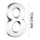 thumbnail image 2 of 3 Inch Silve Modern House Numbers Mailbox Numbers 0-9 Self-Adhesive Street Door Home Address Metal Numbers For Outside Or Inside Signs Easy Install, 2 of 2