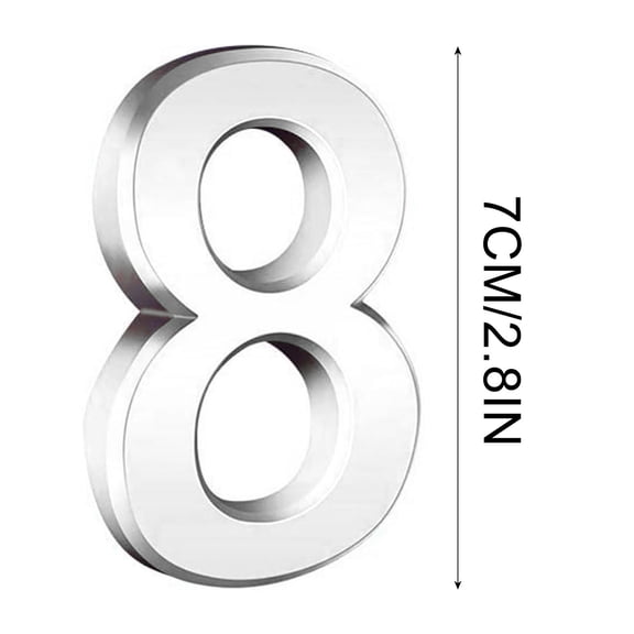 WSZZL Black Modern House Numbers, Self-Adhesive Address Numbers, Durable Metal Numbers, Easy Installation for Mailbox, Door, or Street Signs, Indoor/Outdoor Use