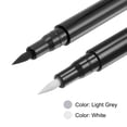 thumbnail image 4 of Uxcell 2pcs Fabric Markers Permanent Dye Paint Textile Marker Pens Fine Tip 2 Colors Light Grey, White, 4 of 6