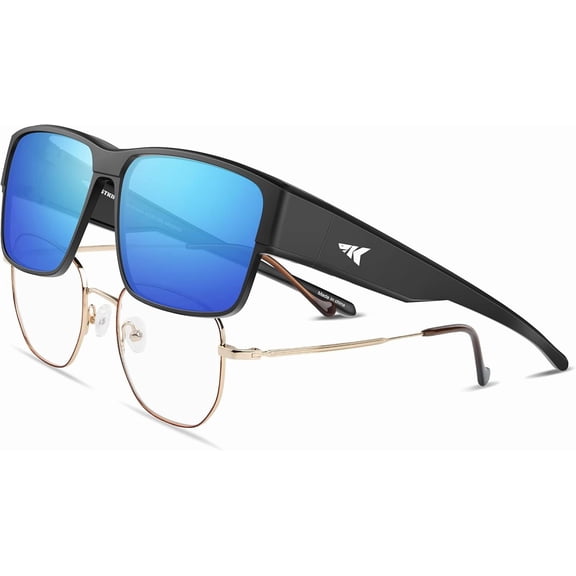 KastKing Molino Fit-Over Polarized Sunglasses,UV400 Protection Ultralight Wraparound Fishing Sports Sunglasses
