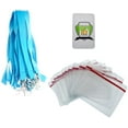 thumbnail image 5 of 12 Pack - Bright Neon Lanyards with Clear Resealable Horizontal Badge Holder - Wide Neck Straps with Breakaway Clasp for Cruise Key Cards, Theme Park and School Passes by Specialist ID (Blue), 5 of 7