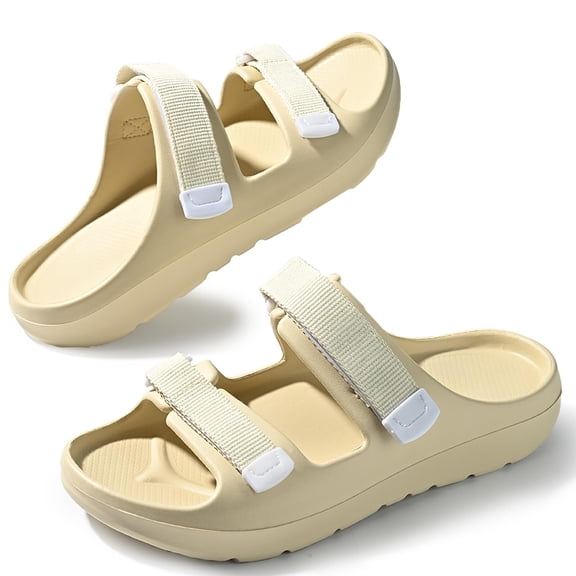 Women's Men's Slides Sandals Adjustable Velcro Buckle Slippers with Arch Support for Beaches Gyms Swimming Pool Gardens EVA Shoes Outdoor Indoor