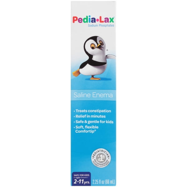 Fleet Pedia-Lax Saline Laxative Enema For Children, Ages 2 To 11 Years , 2.25 Oz (Pack of 6)