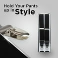 thumbnail image 5 of Mens Elastic Y-Back Adjustable Clip-on Leather Trim Suspenders - Tan (Tall, 54" Long ), 5 of 6