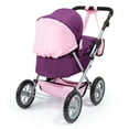 thumbnail image 2 of Bayer Design Doll Purple & Pink Trendy Pram W/ Shoulder Bag, Adjustable Handle, Shopping Basket, Children Ages 3+, 2 of 7
