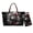 Black-Wolf Flower, variant on Giraffe Flower Printed Tote Bag Set Womens Handbag and Wallet Set Waterproof Shoulder Purse with Matching Wallet Lightweight Top Handle Handbags for Ladies, Brown