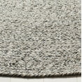 thumbnail image 3 of SAFAVIEH Braided Harmon Geometric Cotton Reversible Area Rug, Ivory/Steel Gray, 5' x 5' Round, 3 of 10