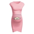 thumbnail image 3 of EGNMCR Femmes Imprimé Accessoires de Grossesse Robes Mini Décontractées Robe pour Femmes Enceintes, 3 of 7