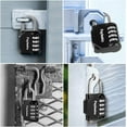 thumbnail image 7 of Combination Lock, 4 Digit Combination Padlock for School Gym Sports Locker, Fence, Toolbox, Case Cabinet Storage (1 Pack, Black), 7 of 7