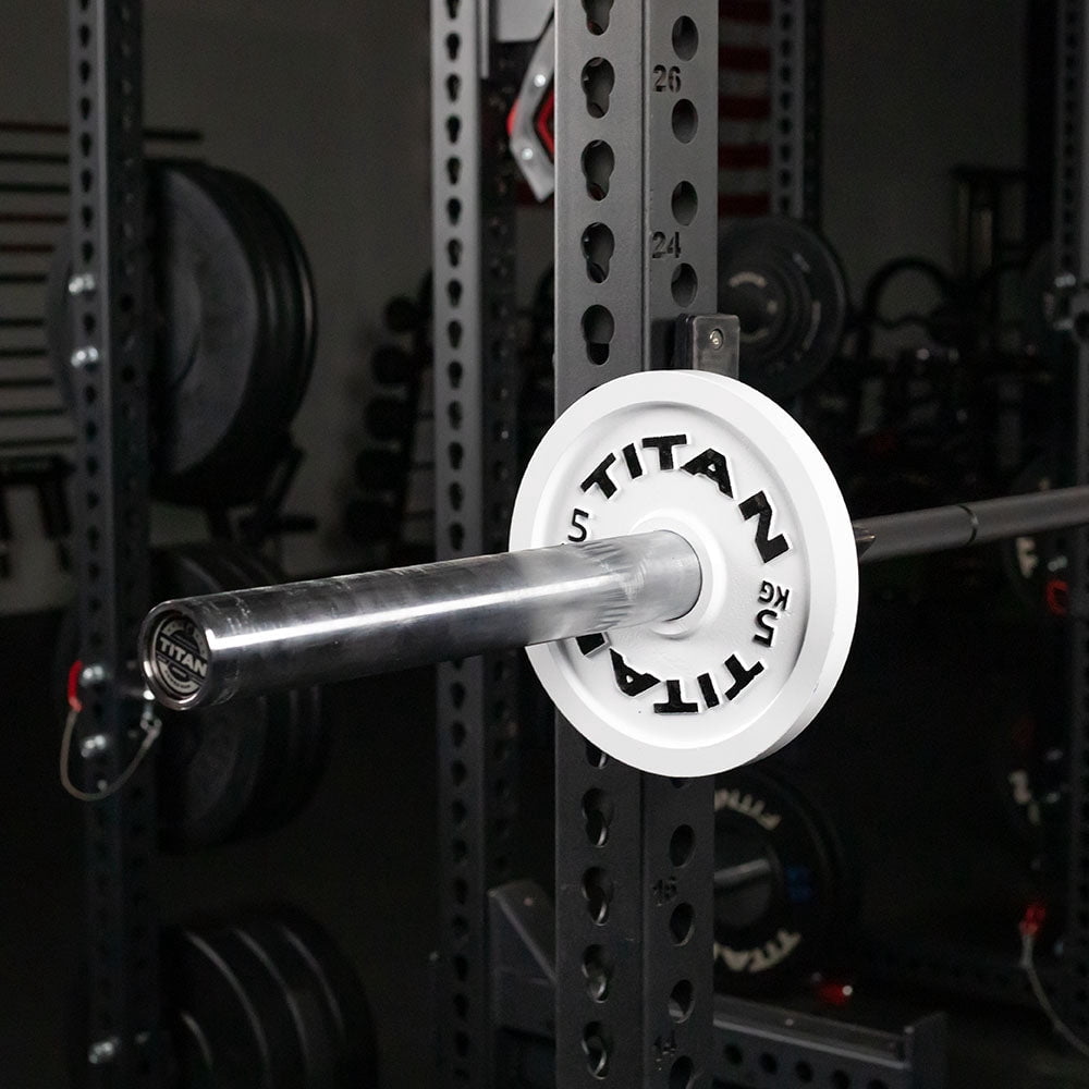 Titan Fitness 5 KG Olympic Calibrated Steel Powerlifting Plate, Machine Precision Steel Discs, Sold Individually