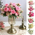 thumbnail image 3 of LHWEN 5 Bundles Artificial Peony Flowers Rose Home Party Wedding Decorative Roses Bouquet No Pruning or Watering Required Ideal for Busy Individuals or Those Without a Green Thumb, 3 of 6