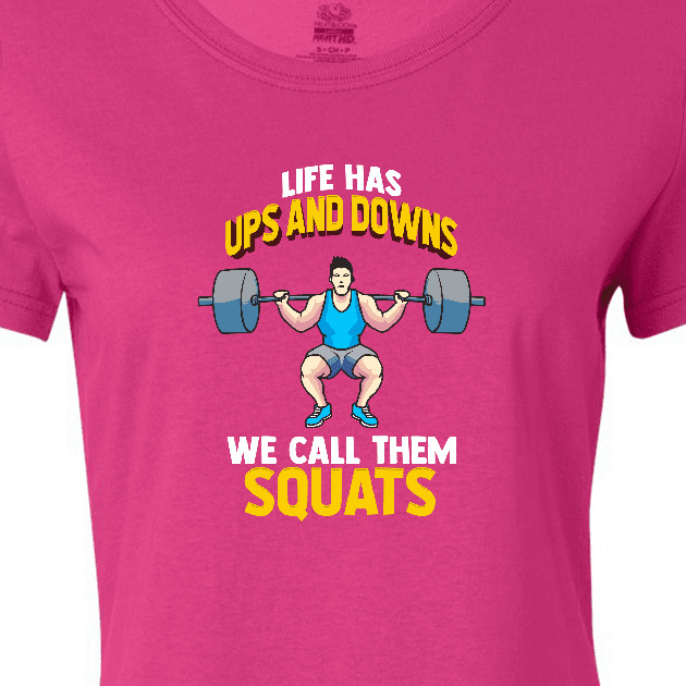 Life Has Its Ups And Downs I Call Them Squats Fitness Gifts Women V-Neck  T-Shirt