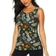 thumbnail image 1 of Fotbe Vintage Casino Chips Blusas Sin Mangas para Mujer – Estilo Casual, Corte Suelto, Slim-Fit, Cuello Redondo Deportivo, Tops de Verano para Gimnasio y Yoga-Small, 1 of 7