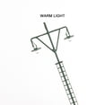thumbnail image 3 of Yuarrent Modelo de luz ferroviaria, modos de luz blanca cálida, miniposte LED en miniatura para patio, lámparas de parque de cabezales, decoraciones Artesanía Verde (luz cálida) Yuarrent HA064534-06, 3 of 6
