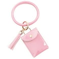 thumbnail image 2 of Large Bracelet Keychain Card Holder Tassel Bangle Key Ring Wristban With Wallet, 2 of 9