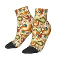 thumbnail image 3 of Salouo Vintage Floral Pattern Unisex Middle Tube Socks,Middle-Finger Knee High Socks Over The Calf Tube Stocking Crew Stockings for Women and Men Tube Socks, 3 of 8