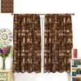 thumbnail image 4 of Retro Coffee Kitchen Curtains, Vintage Scribble Cafeteria Pattern Hot Mocha Latte Milk Love Typography Rod Pocket Thermal Drapes for Living Room Bedroom Cafe, 42x63 Inch, 4 of 6