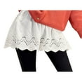 thumbnail image 3 of Women‘s Lace Shirt Extender Layering Fake Top Lower Sweep Half-Length Plus Size A Version Underskirt Black L, 3 of 6