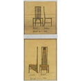 thumbnail image 2 of Mackintosh, Charles Rennie 12x24 Black Modern Framed Museum Art Print Titled - Design For Chairs, 1903, 2 of 4
