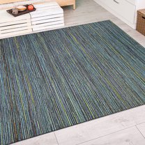 Couristan Cape Hinsdale Indoor / Outdoor Area Rug, Teal-Cobalt, 6'6" x 9'6"