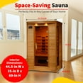 thumbnail image 4 of Coronado 2-Person Hemlock Infrared Sauna with 5 Ceramic Heaters, 75-in High, 4 of 7