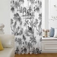 thumbnail image 6 of Elephant Tiger Leopard Sheer Curtains 96 Inches Long, Farmhouse Retro Tropical Plants Light Filering Curtains, Privacy Drapes Simi Floor to Veiling Curtain for Living Room Large Window Treatment, 6 of 9